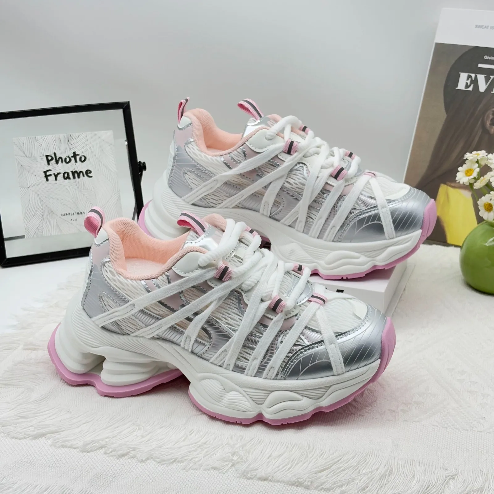 Thick-Soled Dad Shoes, Women'S Shoes, 2025 New Mesh Breathable Casual Sports Mesh Shoes
Thick-Soled Dad Shoes, Women'S Shoes, 2025 New Mesh Breathable Casual Sports Mesh Shoes