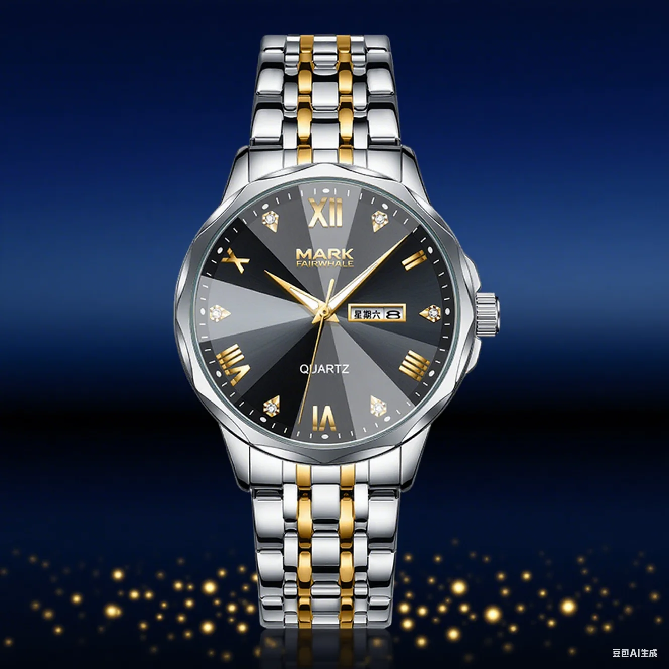 Mark Fairwhale Classic Design Men's Quartz Watch Waterproof Stainless Steel Fashion Business Night Light
Mark Fairwhale Classic Design Men's Quartz Watch Waterproof Stainless Steel Fashion Business Night Light