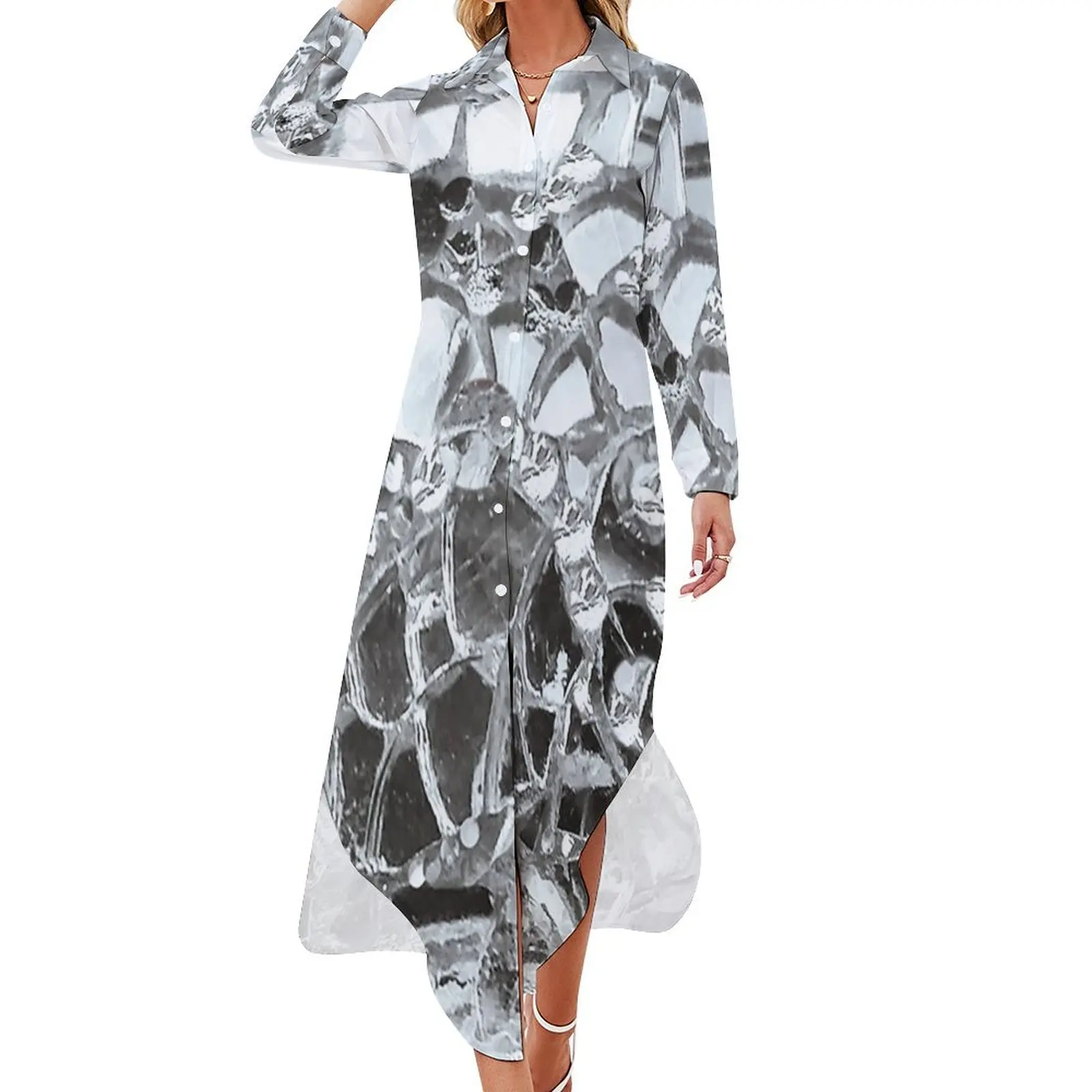 Photographic Image of Mirrors and Glass Long Sleeved Shirt Dress luxury women's party dress evening prom Women's dresses
Photographic Image of Mirrors and Glass Long Sleeved Shirt Dress luxury women's party dress evening prom Women's dresses