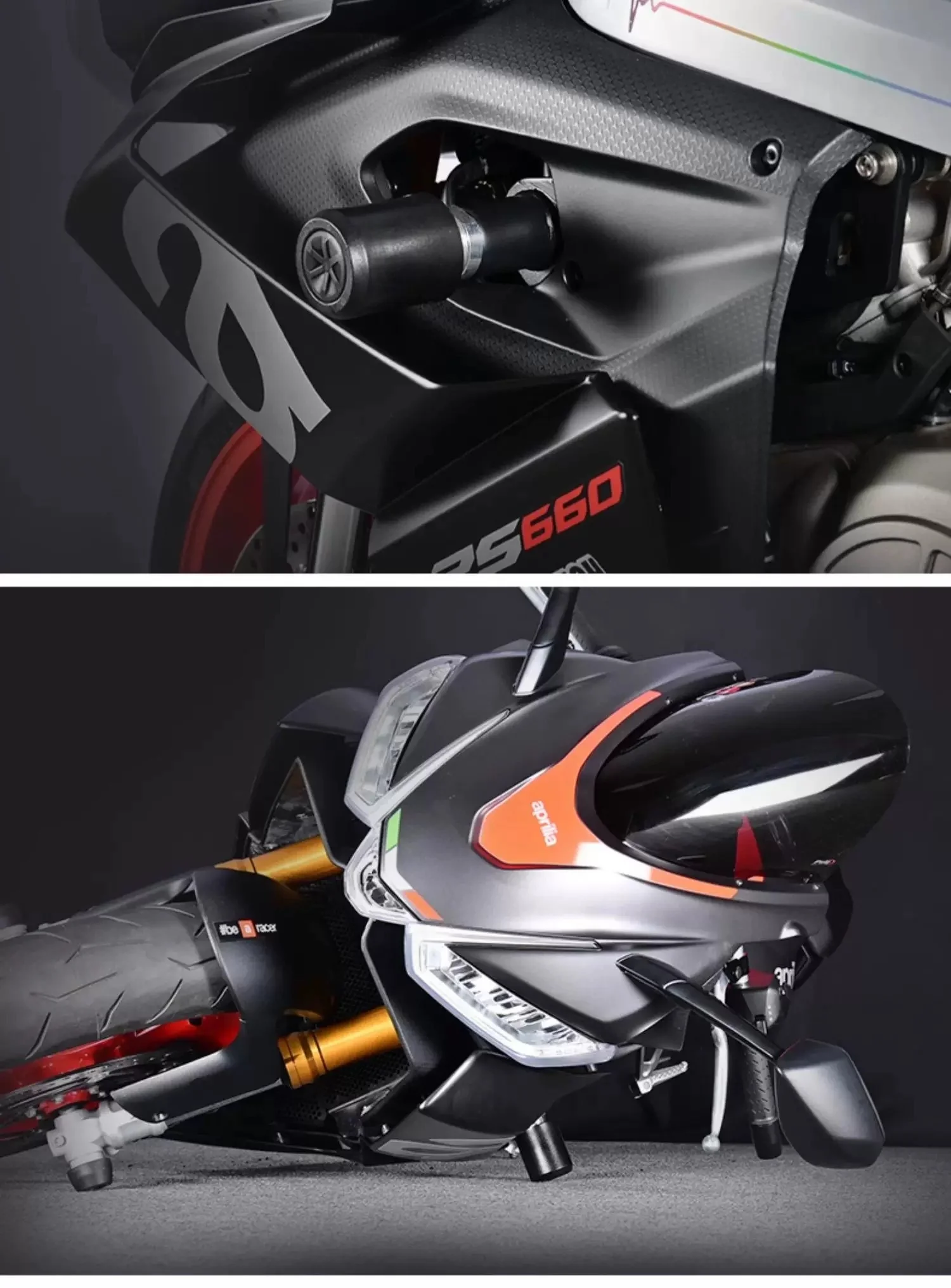 For Aprilia RS660 Compact streamline protective bar impact proof bumper rod riding safeguard modification fittings
For Aprilia RS660 Compact streamline protective bar impact proof bumper rod riding safeguard modification fittings