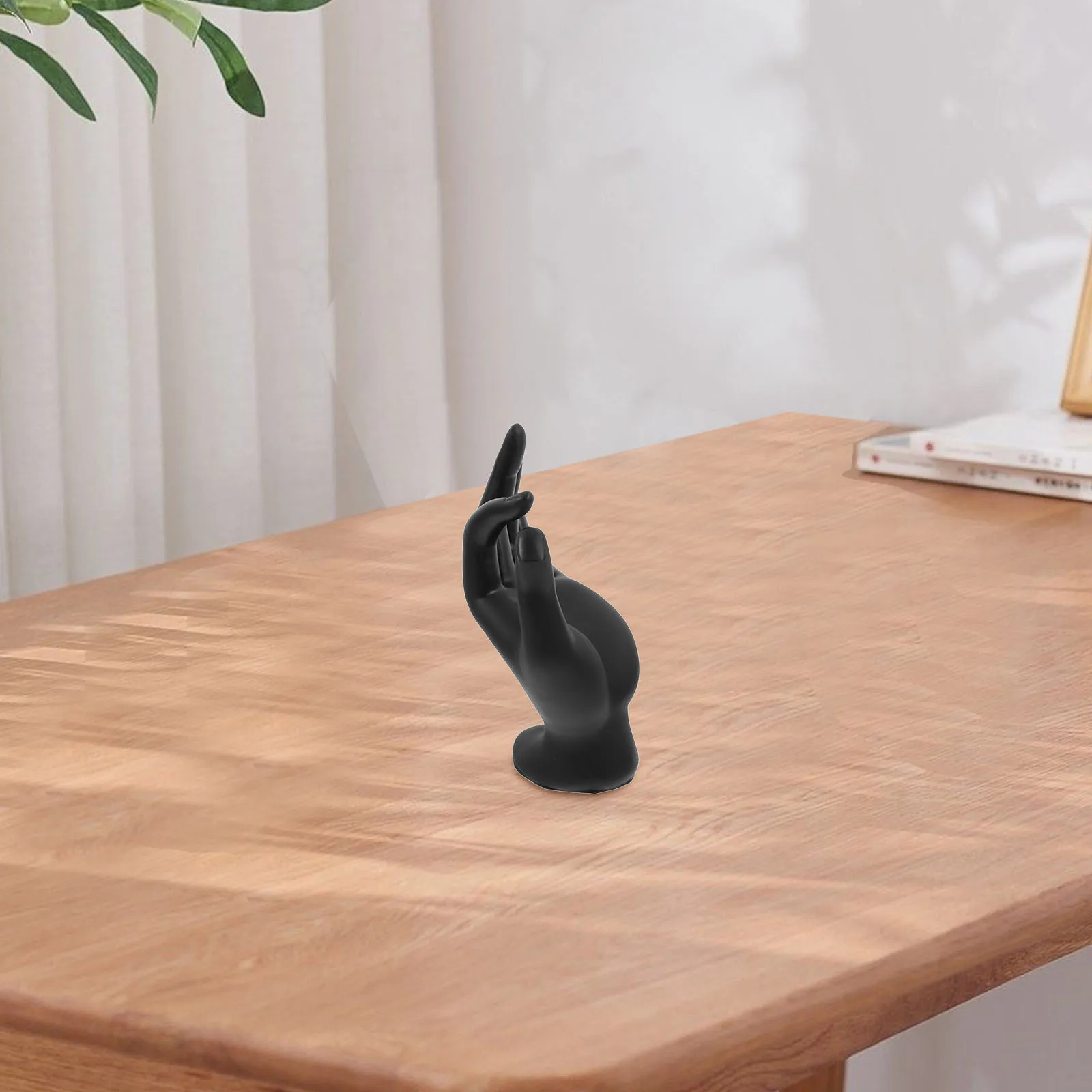 Hand Shape Ring Display Holder Smooth Jewelry Organizer Desktop Rack Stand Counter Display Store Prop Decoration