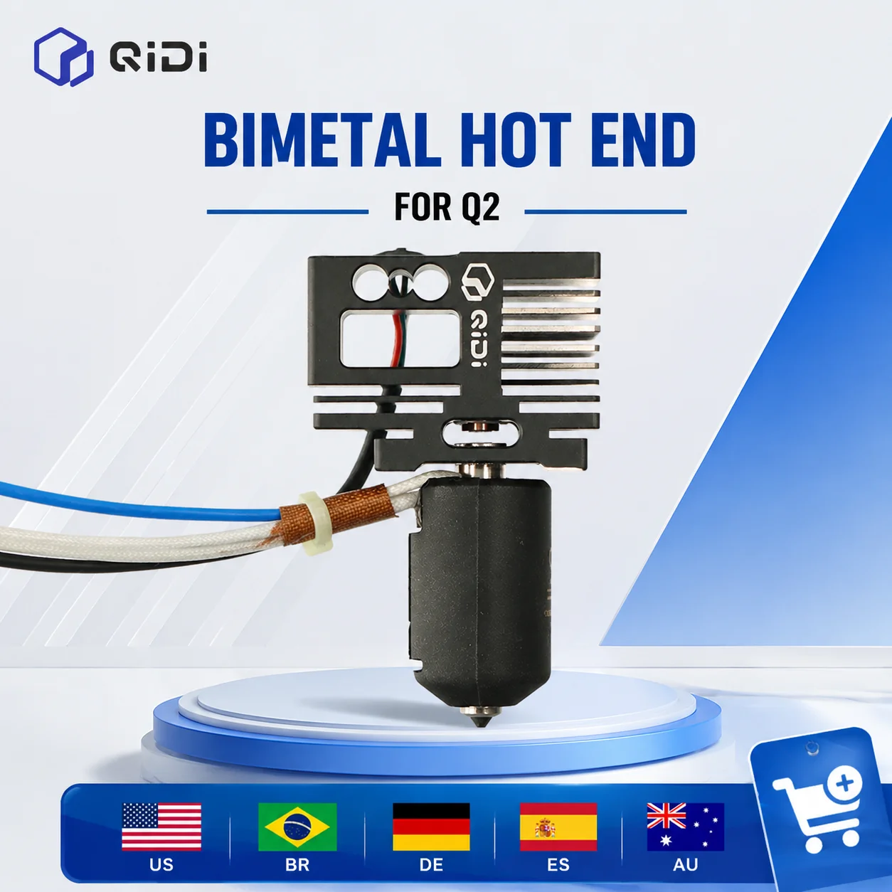 Original QIDI Q2 Bimetal Hot End | Complete Hotend Assembly for QIDI Q2 3D Printer | High Temp Replacement Part
Original QIDI Q2 Bimetal Hot End | Complete Hotend Assembly for QIDI Q2 3D Printer | High Temp Replacement Part
