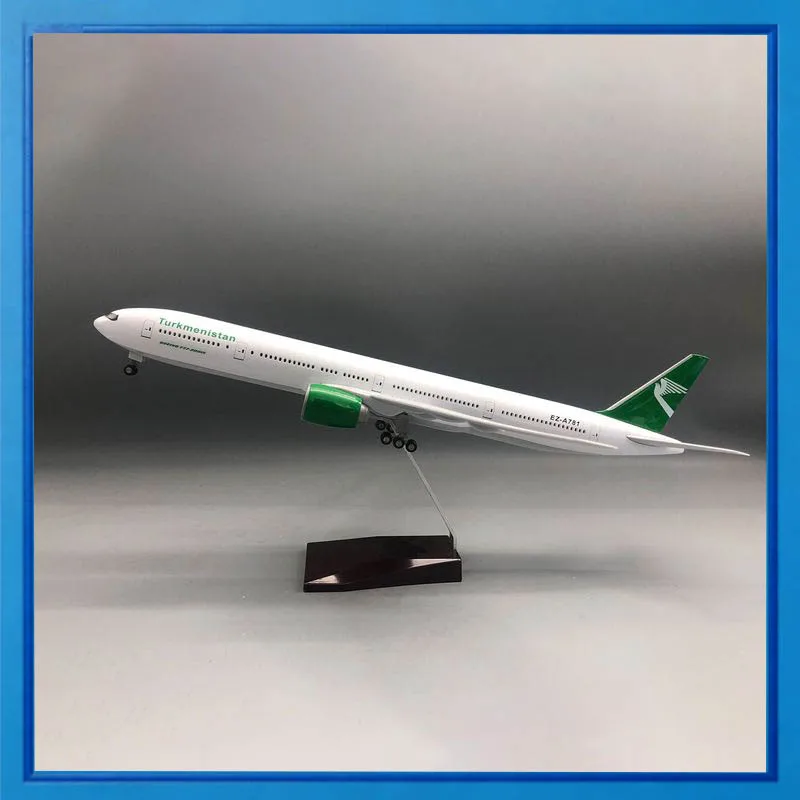 Turkmenistan Airlines Boe ing 777 300Er Airplane Model 47Cm With Led Lights Wheels Simulation Decor Ornament For Collection
Turkmenistan Airlines Boe ing 777 300Er Airplane Model 47Cm With Led Lights Wheels Simulation Decor Ornament For Collection