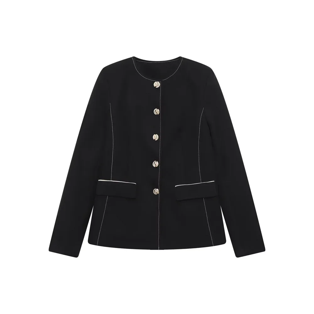 Autumn New Product Women's Fashion Edging Thread Cutting Waist Collection Suit Jacket
Autumn New Product Women's Fashion Edging Thread Cutting Waist Collection Suit Jacket