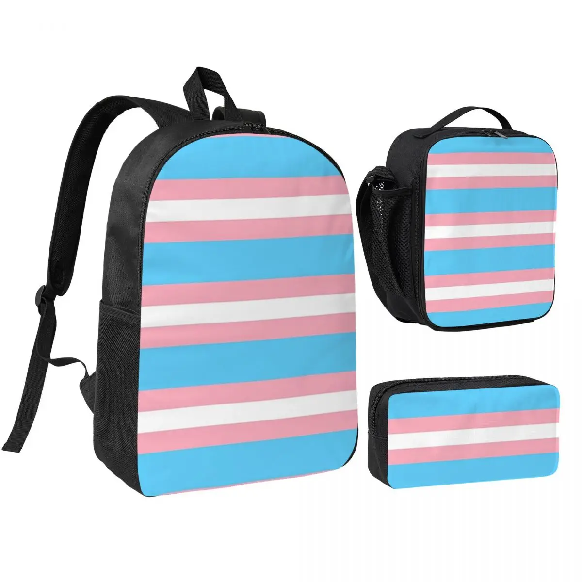 Transgender Flag Lgbt Pride Backpack Student BookBag School Bag Computer Shoulder Bags 3ps Insulated Lunch Bag Pencil Case
Transgender Flag Lgbt Pride Backpack Student BookBag School Bag Computer Shoulder Bags 3ps Insulated Lunch Bag Pencil Case