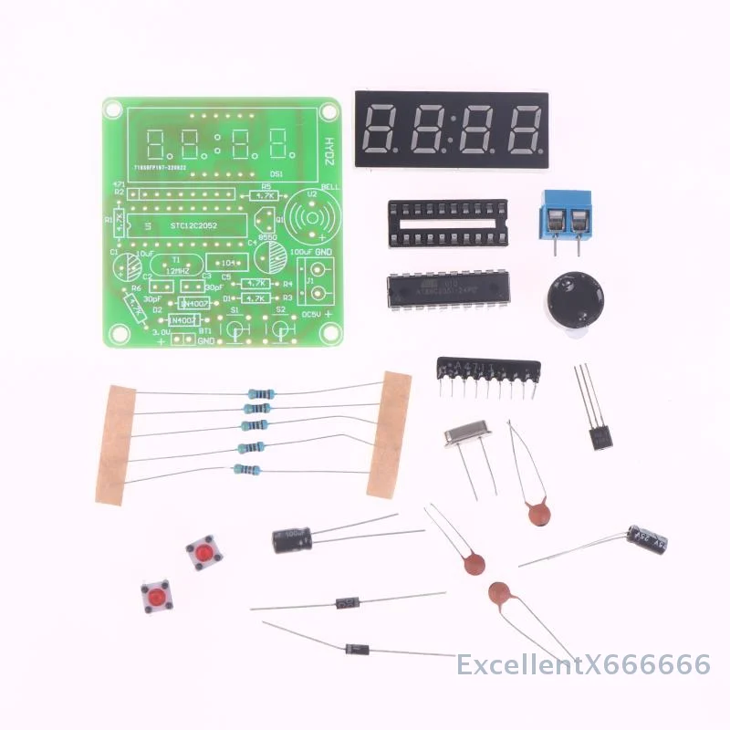 DIY Welding Training: 4-Digit Digital LED Clock, Microcontroller Project, Great for Electronic Education
DIY Welding Training: 4-Digit Digital LED Clock, Microcontroller Project, Great for Electronic Education
