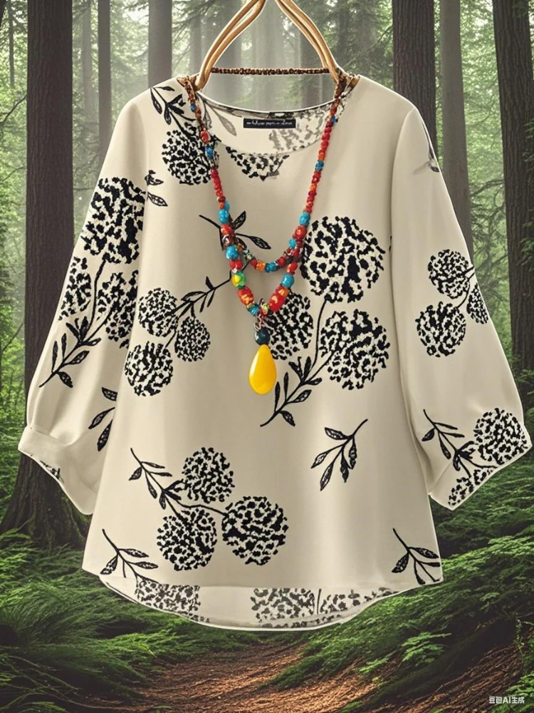 ZANZEA 2025 Summer Vintage Shirts Women Plant Printed Blouse Fashion 3/4 Sleeve Tops Korean O-Neck Blusas Casual Loose Tunics
ZANZEA 2025 Summer Vintage Shirts Women Plant Printed Blouse Fashion 3/4 Sleeve Tops Korean O-Neck Blusas Casual Loose Tunics
