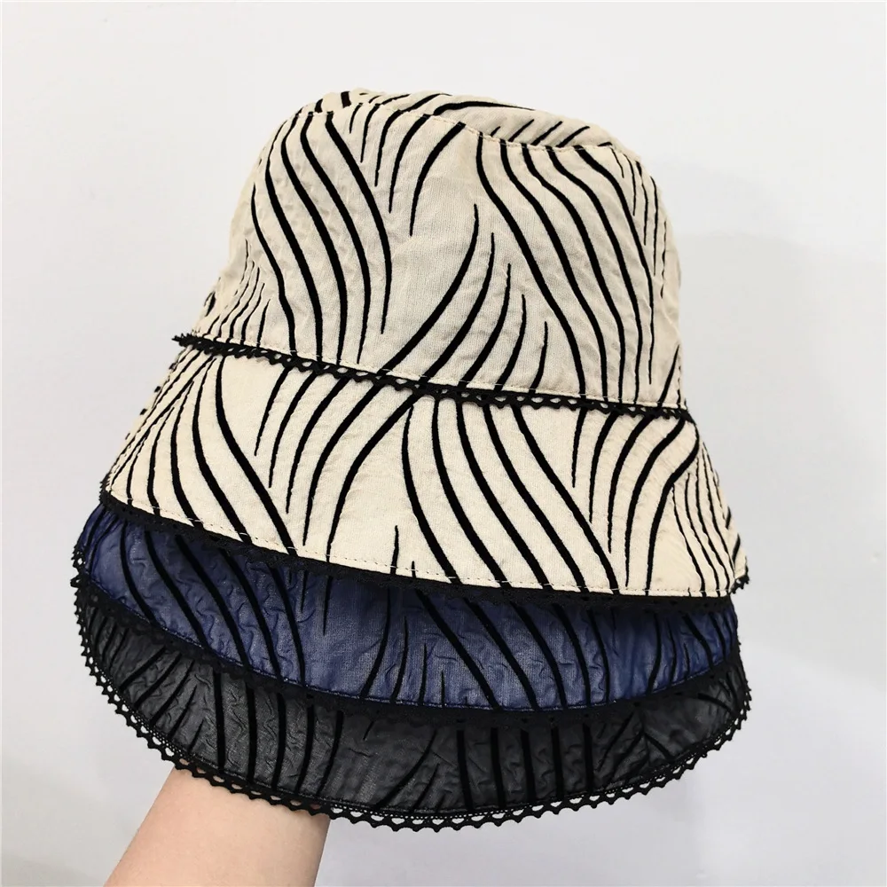 New Flat-top Hat Brim Lace Decorative Fisherman's Hat Children with Plain Face Sunshade Foldable Basin Cap
New Flat-top Hat Brim Lace Decorative Fisherman's Hat Children with Plain Face Sunshade Foldable Basin Cap