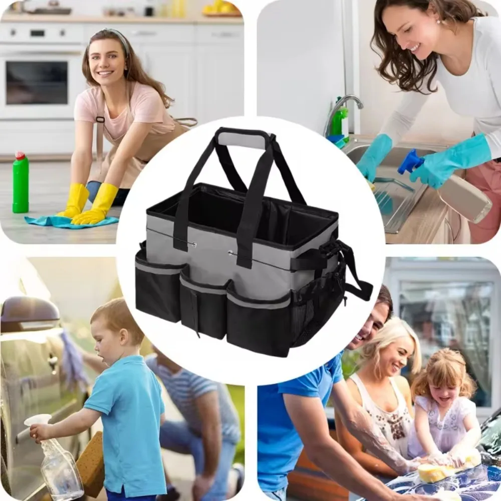 Household Cleaning Supply Organizer, Multi-Pocket Tote for Housekeeping Services
Household Cleaning Supply Organizer, Multi-Pocket Tote for Housekeeping Services