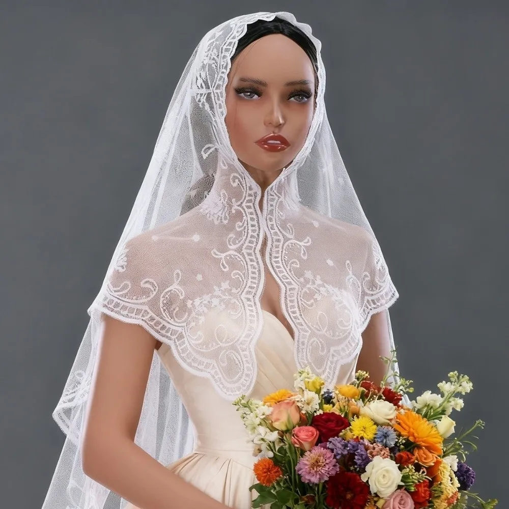 New Embroidery Hollow Out Lace Headscarf Lightweight Solid Color Vintage Lace Scarf Sheer Breathable Bridal Veil Wedding Veil
New Embroidery Hollow Out Lace Headscarf Lightweight Solid Color Vintage Lace Scarf Sheer Breathable Bridal Veil Wedding Veil