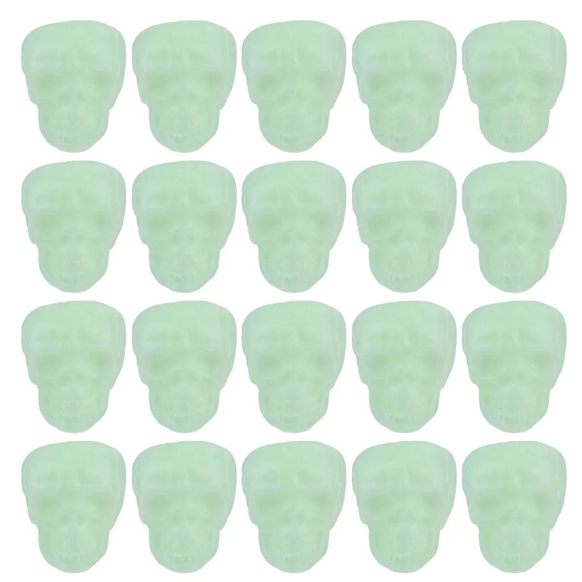 20Pcs Luminous Skull Halloween Glow-in-The-Dark Horror Theme Party Props Green Safe Comfortable for Kids Party Favor
20Pcs Luminous Skull Halloween Glow-in-The-Dark Horror Theme Party Props Green Safe Comfortable for Kids Party Favor