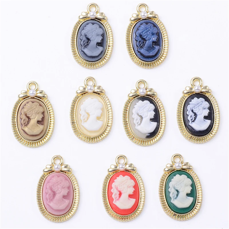 50Pcs/Lot 14K Gold Color Plated Resin Oval Beauty Head Charms Connectors DIY for Earrings Necklace Pendant Jewelry Accessories
50Pcs/Lot 14K Gold Color Plated Resin Oval Beauty Head Charms Connectors DIY for Earrings Necklace Pendant Jewelry Accessories