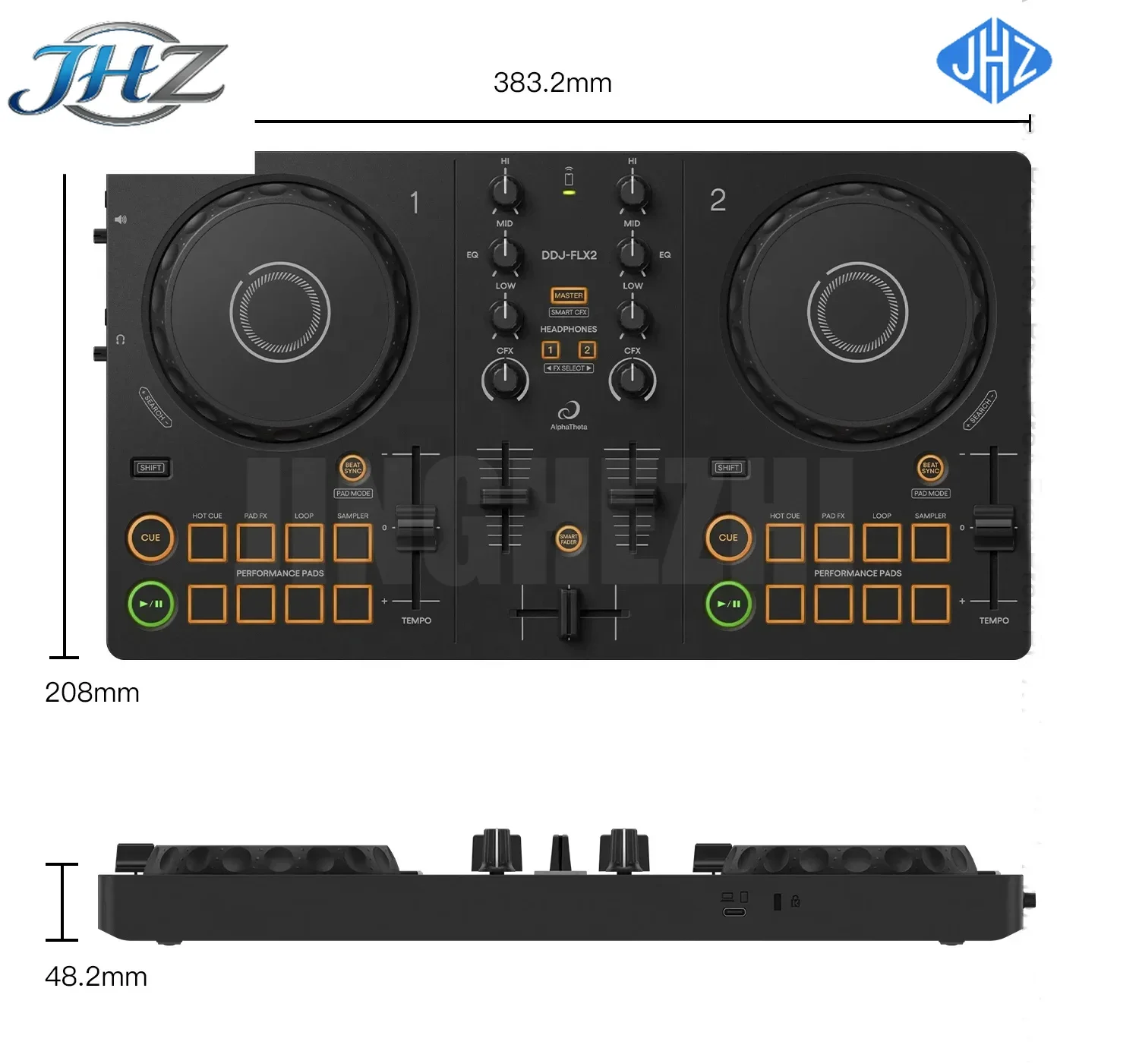 JHZ for DDJ-FLX2 DJ Controller DJ Console Mixer for Beginners
JHZ for DDJ-FLX2 DJ Controller DJ Console Mixer for Beginners