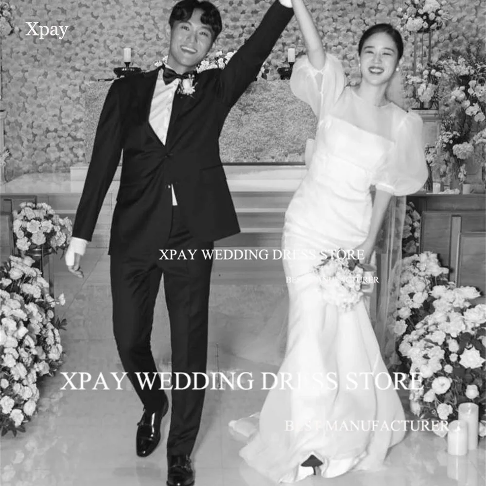 XPAY Illusion O Neck Mermaid Wedding Dresses Korea Short Puff Sleeve Wedding Photos shoot Bridal Gowns Lace Up Bow Bride Dress
XPAY Illusion O Neck Mermaid Wedding Dresses Korea Short Puff Sleeve Wedding Photos shoot Bridal Gowns Lace Up Bow Bride Dress