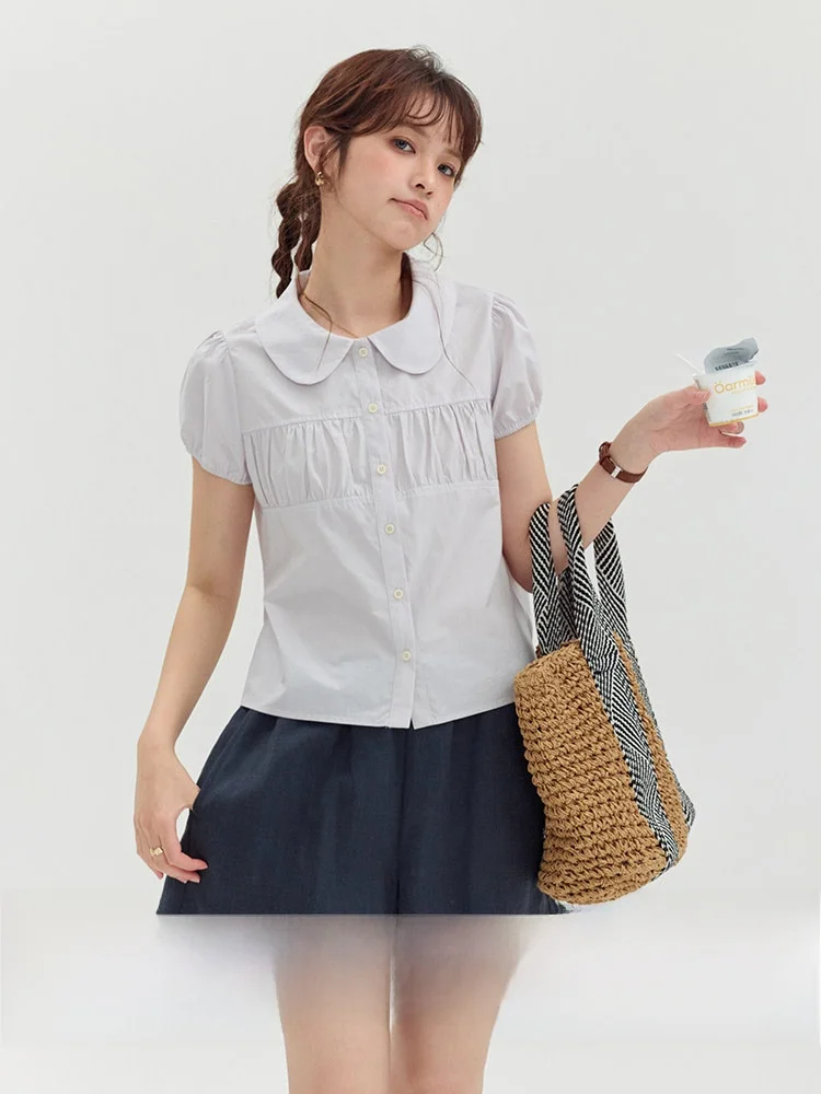 AMUU Original Pure Cotton Bubble Sleeve Shirt Women's Summer New Style Age-Defying Single Button up Top Comfortable Breathable
AMUU Original Pure Cotton Bubble Sleeve Shirt Women's Summer New Style Age-Defying Single Button up Top Comfortable Breathable