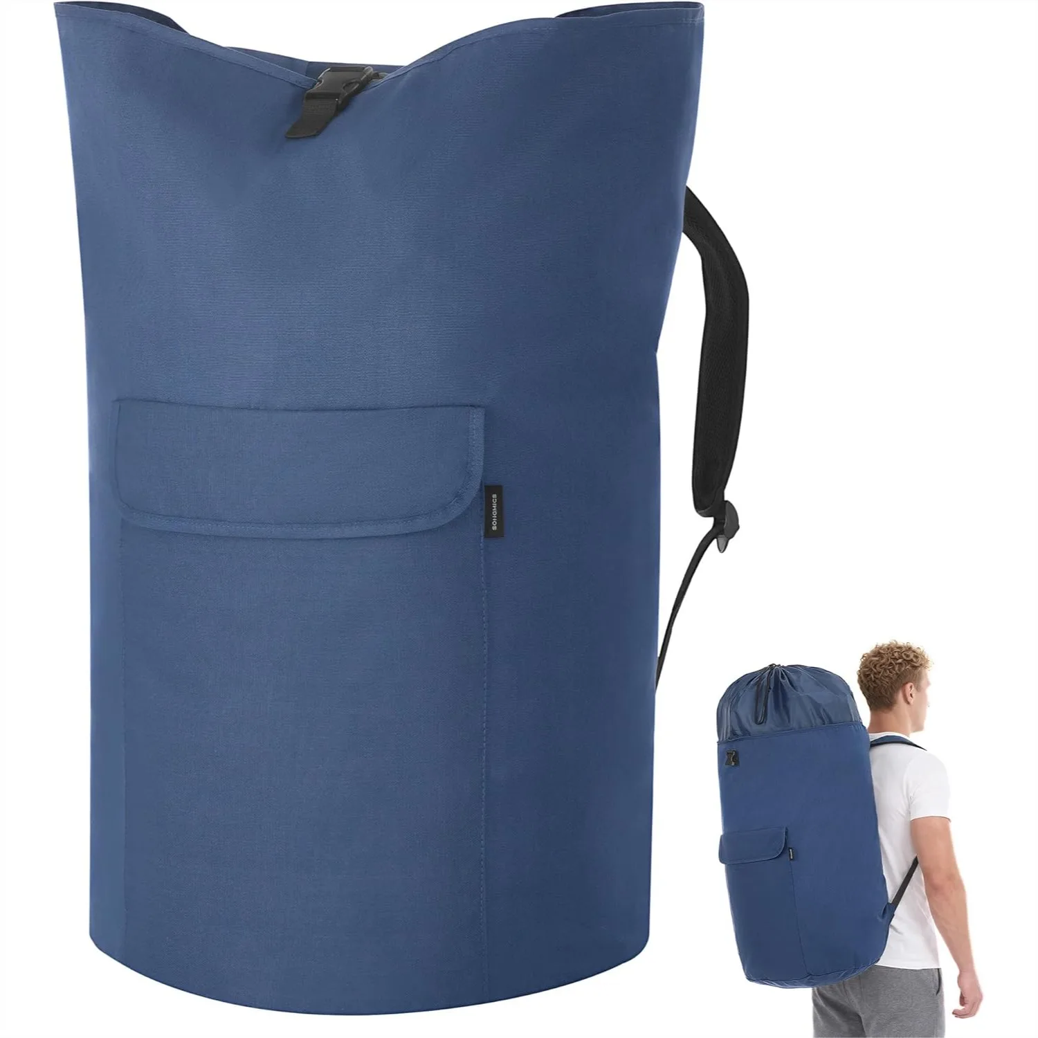Laundry Backpack 31.7 Gallons, Heavy Duty with Extendable Top, Oxford Fabric, Wide Shoulder Straps and Flap Pocket
Laundry Backpack 31.7 Gallons, Heavy Duty with Extendable Top, Oxford Fabric, Wide Shoulder Straps and Flap Pocket