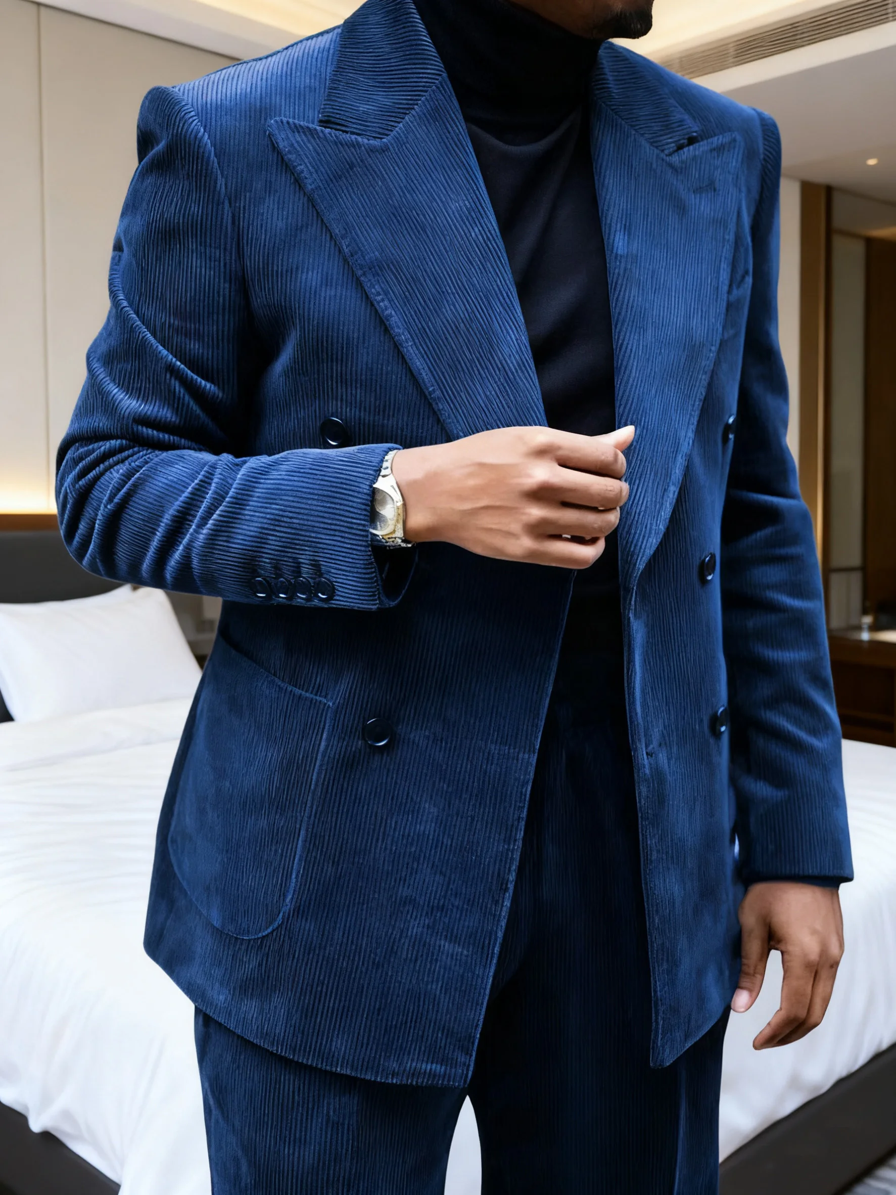 Corduroy Men's Suits Set Fashion 2 Pieces Blazer Pants Business Groom Wedding Party Prom Male Tuxedos Autumn Winter Best Seller
Corduroy Men's Suits Set Fashion 2 Pieces Blazer Pants Business Groom Wedding Party Prom Male Tuxedos Autumn Winter Best Seller