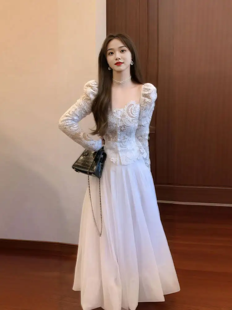 Elegant Gentle Style Two-Piece Set Unique Design Midi Skirt Top Spring Collection Fashionable Comfortable Cotton Material
Elegant Gentle Style Two-Piece Set Unique Design Midi Skirt Top Spring Collection Fashionable Comfortable Cotton Material
