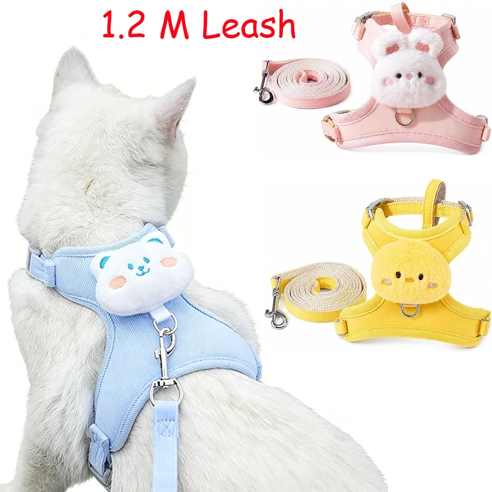 Cat Harness and Leash Set, Cat Harness Escape Proof, With Bear, Rabbit, Chick Ornaments, Costumes for Cats and Bunny, 1.2M Leash
Cat Harness and Leash Set, Cat Harness Escape Proof, With Bear, Rabbit, Chick Ornaments, Costumes for Cats and Bunny, 1.2M Leash