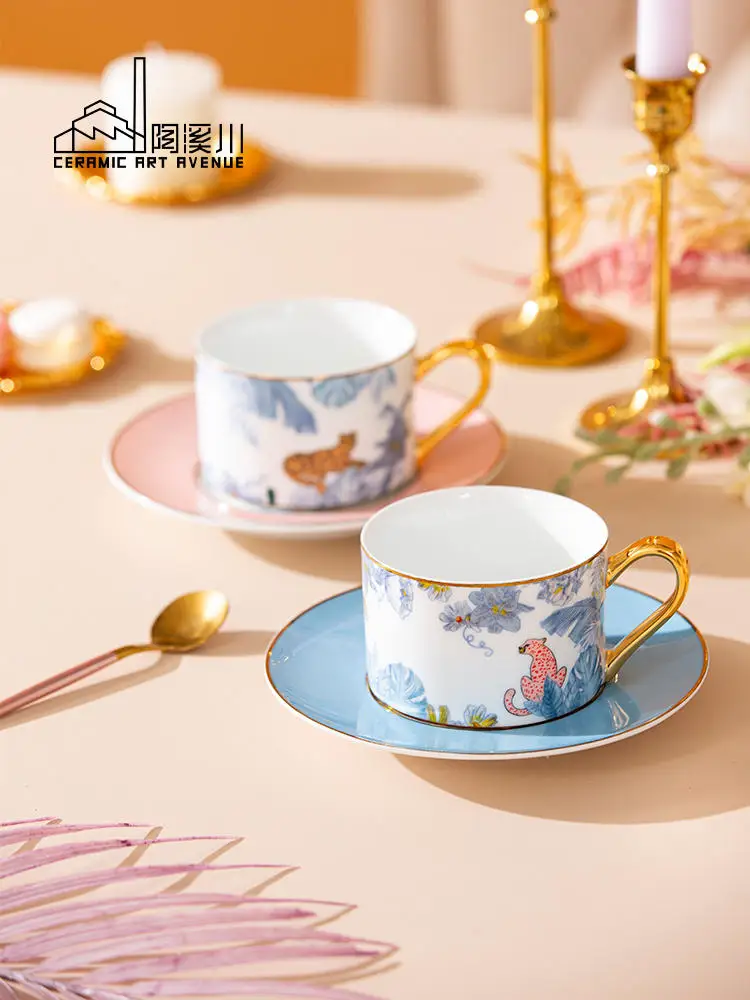 Jingdezhen-Ceramic Coffee Cup, Tea Set, Forest Animal, Leopard, China, European Porcelain Mug, Drinkware Gift
Jingdezhen-Ceramic Coffee Cup, Tea Set, Forest Animal, Leopard, China, European Porcelain Mug, Drinkware Gift
