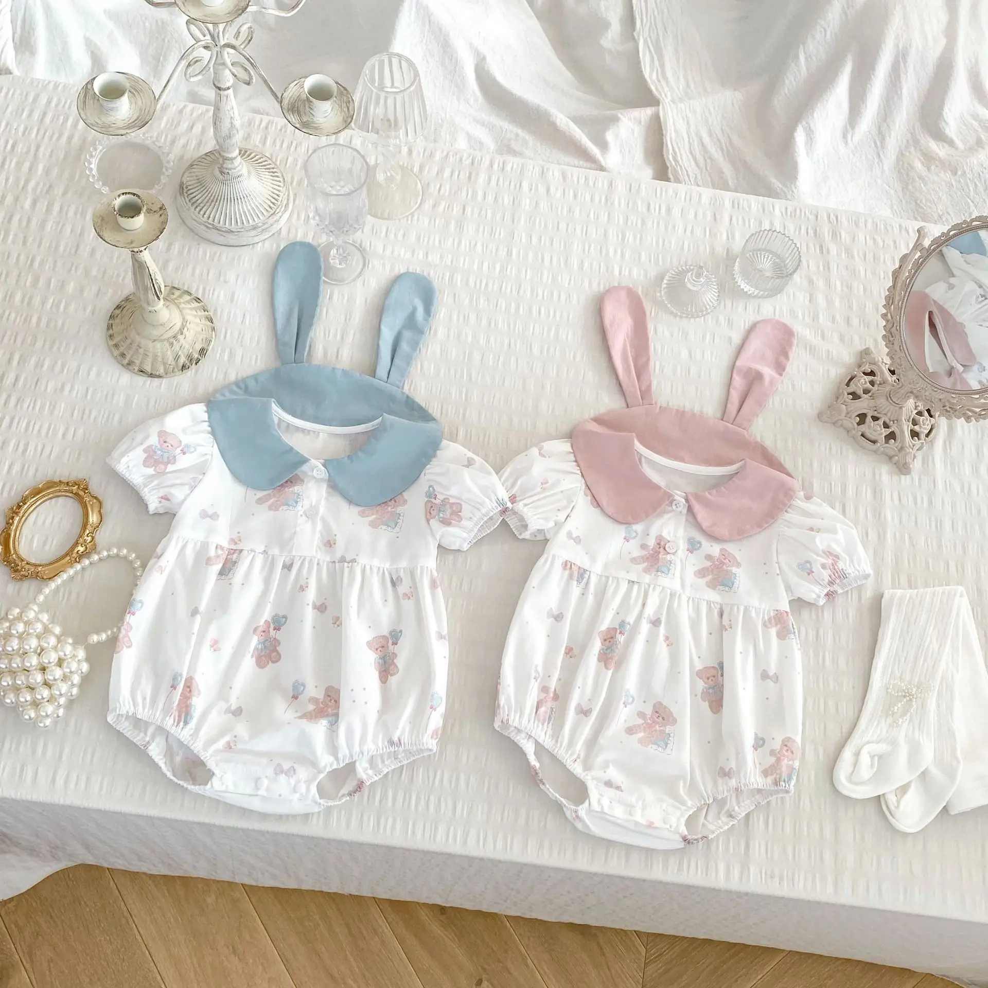 2025 Summer New Baby Girl Rabbit Ear Collar Bodysuit Long Sleeve Newborn Cotton Jumpsuit Sweet Princess Infant Girl Clothes
2025 Summer New Baby Girl Rabbit Ear Collar Bodysuit Long Sleeve Newborn Cotton Jumpsuit Sweet Princess Infant Girl Clothes