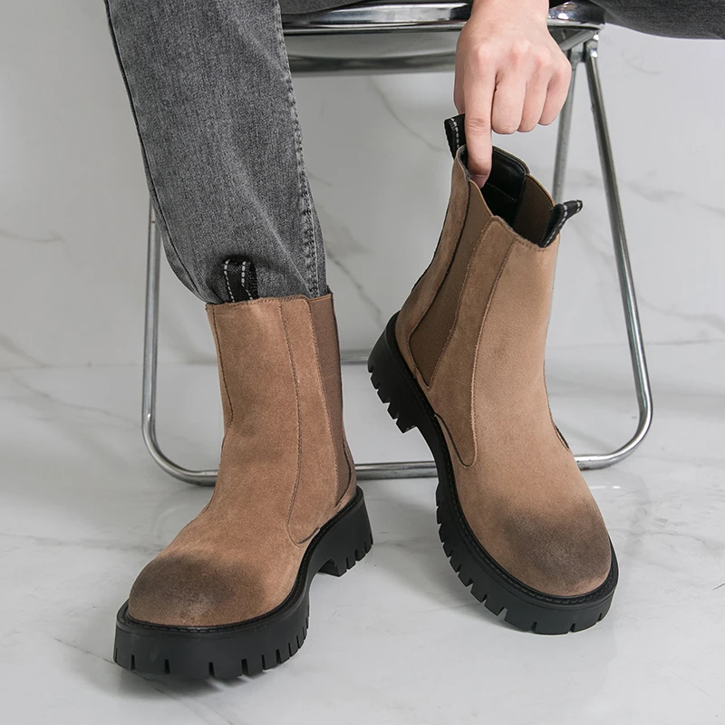 2026, весенне-летние мужские высокие ботинки челси в британском стиле, нескользящие, износостойкие, дышащие уличные ботинки чукка
2026, весенне-летние мужские высокие ботинки челси в британском стиле, нескользящие, износостойкие, дышащие уличные ботинки чукка