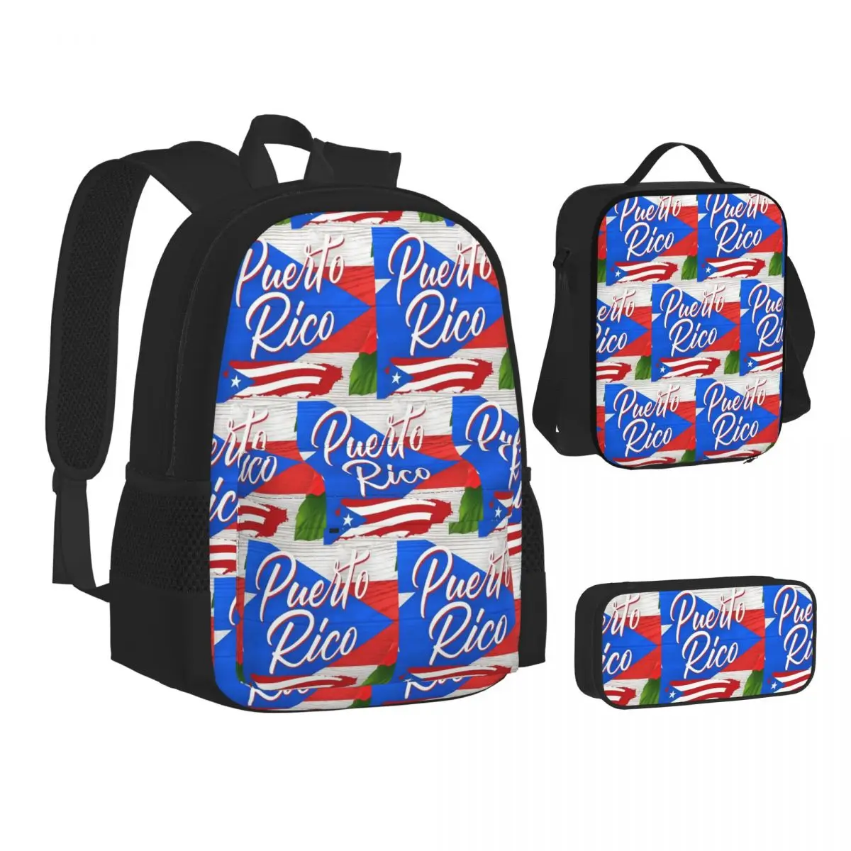 Puerto Rico Flag Pattern Backpacks Boys Girls Bookbag School Bags Kids Rucksack Lunch Bag Pen Bag Three-Piece Set
Puerto Rico Flag Pattern Backpacks Boys Girls Bookbag School Bags Kids Rucksack Lunch Bag Pen Bag Three-Piece Set