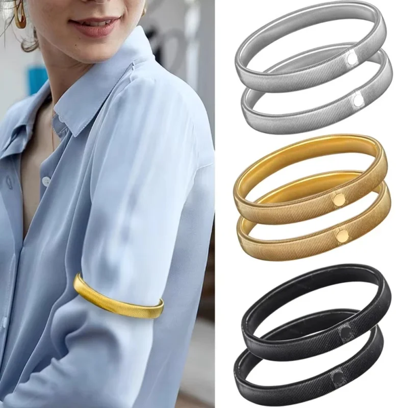 Classic Style 1-2pcs Anti-Slip Elastic Shirt Sleeve Holders Metal Armbands Band Stretch Garters For Women Men Practical
Classic Style 1-2pcs Anti-Slip Elastic Shirt Sleeve Holders Metal Armbands Band Stretch Garters For Women Men Practical