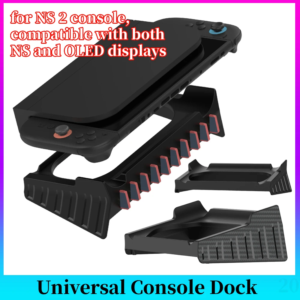 For NS2 Universal Console Dock with Card Slot Angled Flat Storage Stand Horizontal Host Base For Switch2/Oled Consoles
For NS2 Universal Console Dock with Card Slot Angled Flat Storage Stand Horizontal Host Base For Switch2/Oled Consoles