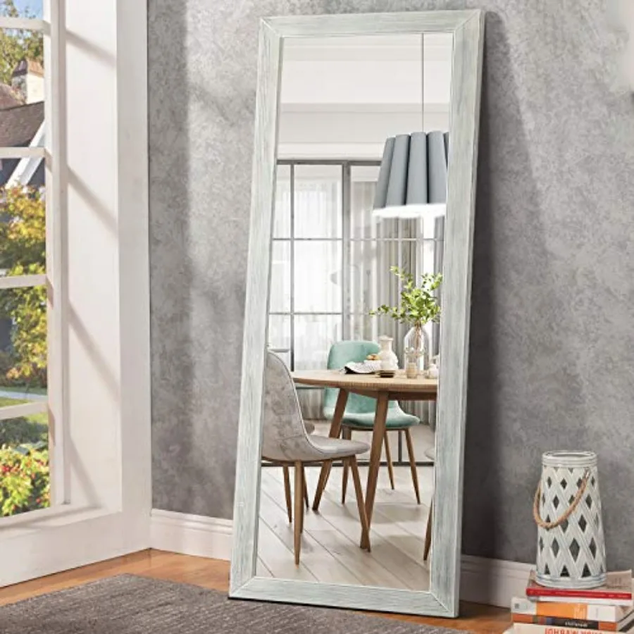 Rustic Full Length Mirror 65"x22" Farmhouse Floor Mirror with Stand Wood Standing Mirror Large Mirror for Bedroom Standing/Lean
Rustic Full Length Mirror 65"x22" Farmhouse Floor Mirror with Stand Wood Standing Mirror Large Mirror for Bedroom Standing/Lean