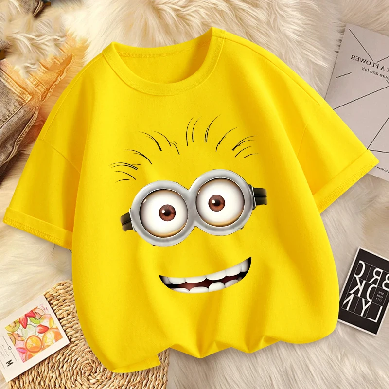 Minions T Shirt Anime Cartoon Short Sleeves Tees Kawaii Summer Leisure Cotton Tops Cool Trendy Clothing Yellow Shirts Homewear
Minions T Shirt Anime Cartoon Short Sleeves Tees Kawaii Summer Leisure Cotton Tops Cool Trendy Clothing Yellow Shirts Homewear