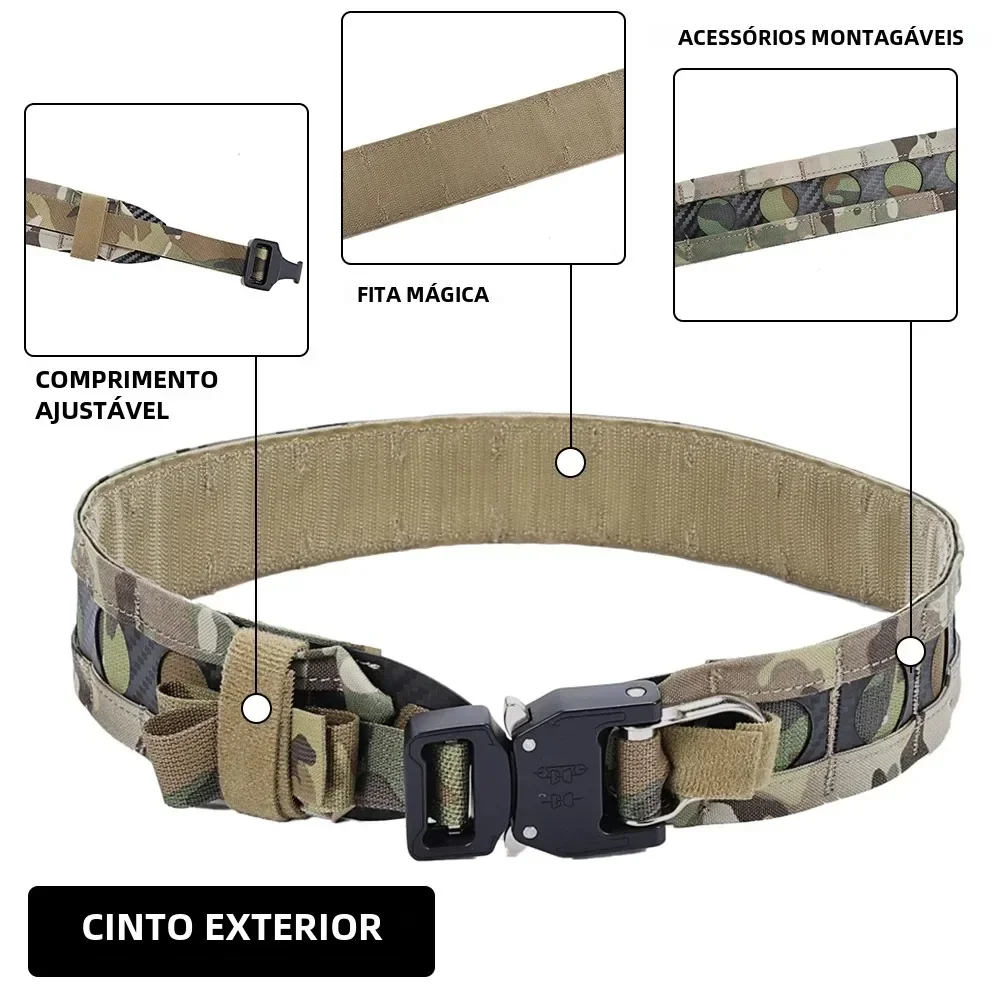 Bison Lightweight Nylon Belt Waist Cover Cobra Quick Release Tactical Metal Buckle Double Layer Battle Belt
Bison Lightweight Nylon Belt Waist Cover Cobra Quick Release Tactical Metal Buckle Double Layer Battle Belt