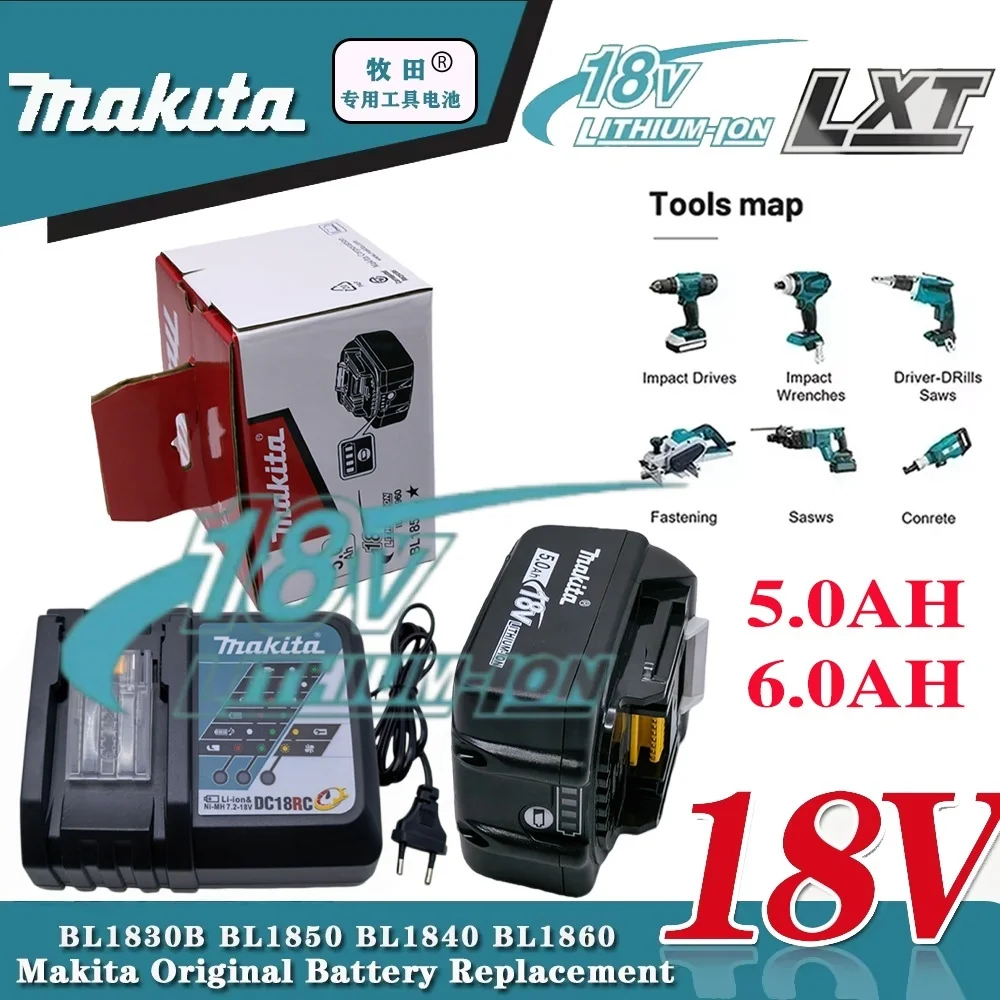 2026 NEW Rechargeable 18V Battery 5.0Ah 6.0Ah For Makita BL1815 BL1830B BL1840 BL1850 BL1850B BL1860
2026 NEW Rechargeable 18V Battery 5.0Ah 6.0Ah For Makita BL1815 BL1830B BL1840 BL1850 BL1850B BL1860