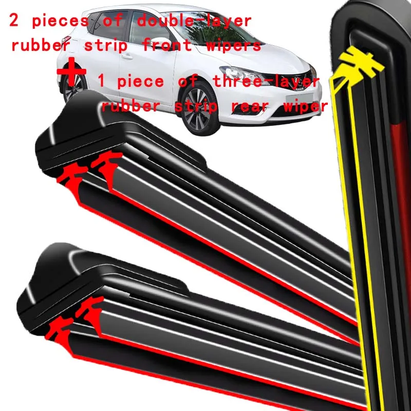 For Nissan Pulsar Tidda C13 2014-2023 2015 2016 Wiper Front & Rear Wiper Blades Windshield Windscreen Window Brushes 26"+14"+12" 
For Nissan Pulsar Tidda C13 2014-2023 2015 2016 Wiper Front & Rear Wiper Blades Windshield Windscreen Window Brushes 26"+14"+12"