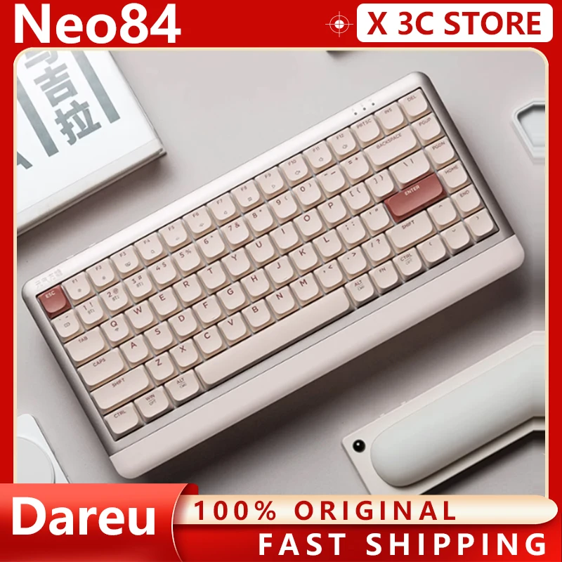 Dareu Neo84 3mode Wireless Mechanical Keyboard Bluetooth RGB Low Switch Hotswapping 4000mah Gaming Keyboard Win/Mac Pc Accessory
Dareu Neo84 3mode Wireless Mechanical Keyboard Bluetooth RGB Low Switch Hotswapping 4000mah Gaming Keyboard Win/Mac Pc Accessory
