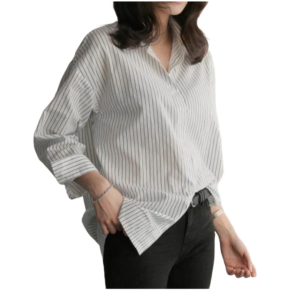 Casual Outing Dark Blue Striped Blouse Women Casual Oversized Shirt Boho Casual Loose Fit Comfortable Wear Lapel Neckline
Casual Outing Dark Blue Striped Blouse Women Casual Oversized Shirt Boho Casual Loose Fit Comfortable Wear Lapel Neckline