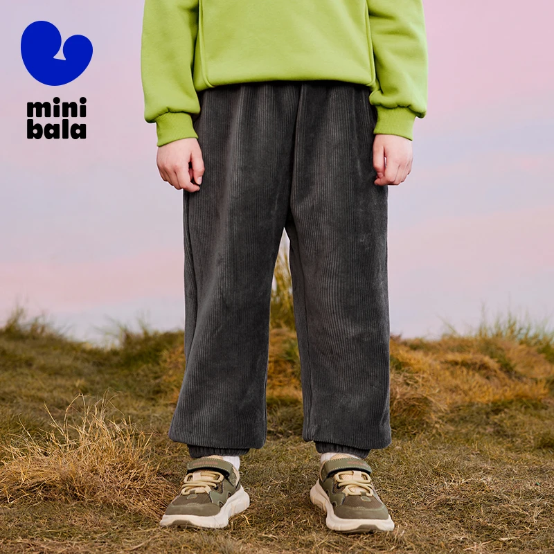 Бархатные штаны Mini Bala для мальчиков и девочек, осень-зима 2024, новые утолщенные теплые детские брюки для холодных дней 
Бархатные штаны Mini Bala для мальчиков и девочек, осень-зима 2024, новые утолщенные теплые детские брюки для холодных дней