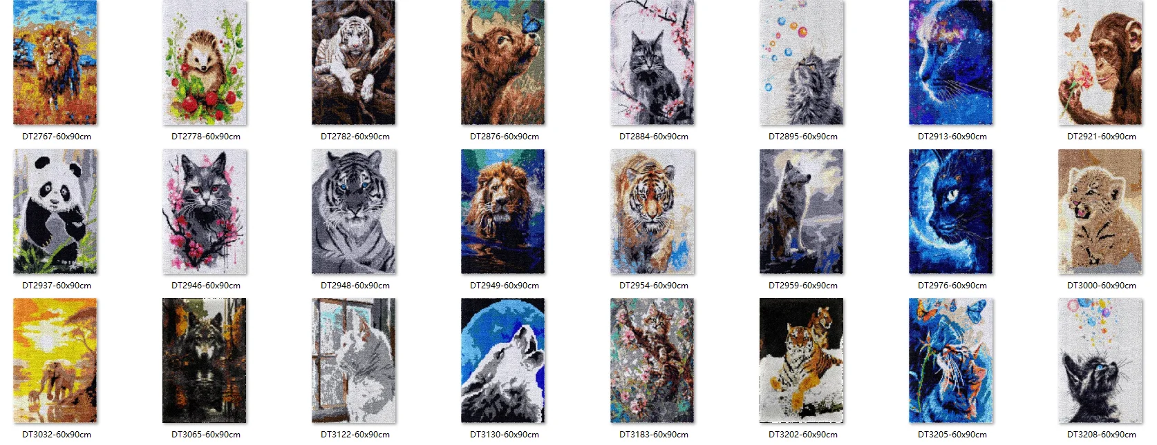 Embroidery Canvas Latch Hook Kits, Unfinished Acrylic Yarn, Embroidery Cushion, Cross Stitch Carpet Wolf 60-90CM
Embroidery Canvas Latch Hook Kits, Unfinished Acrylic Yarn, Embroidery Cushion, Cross Stitch Carpet Wolf 60-90CM