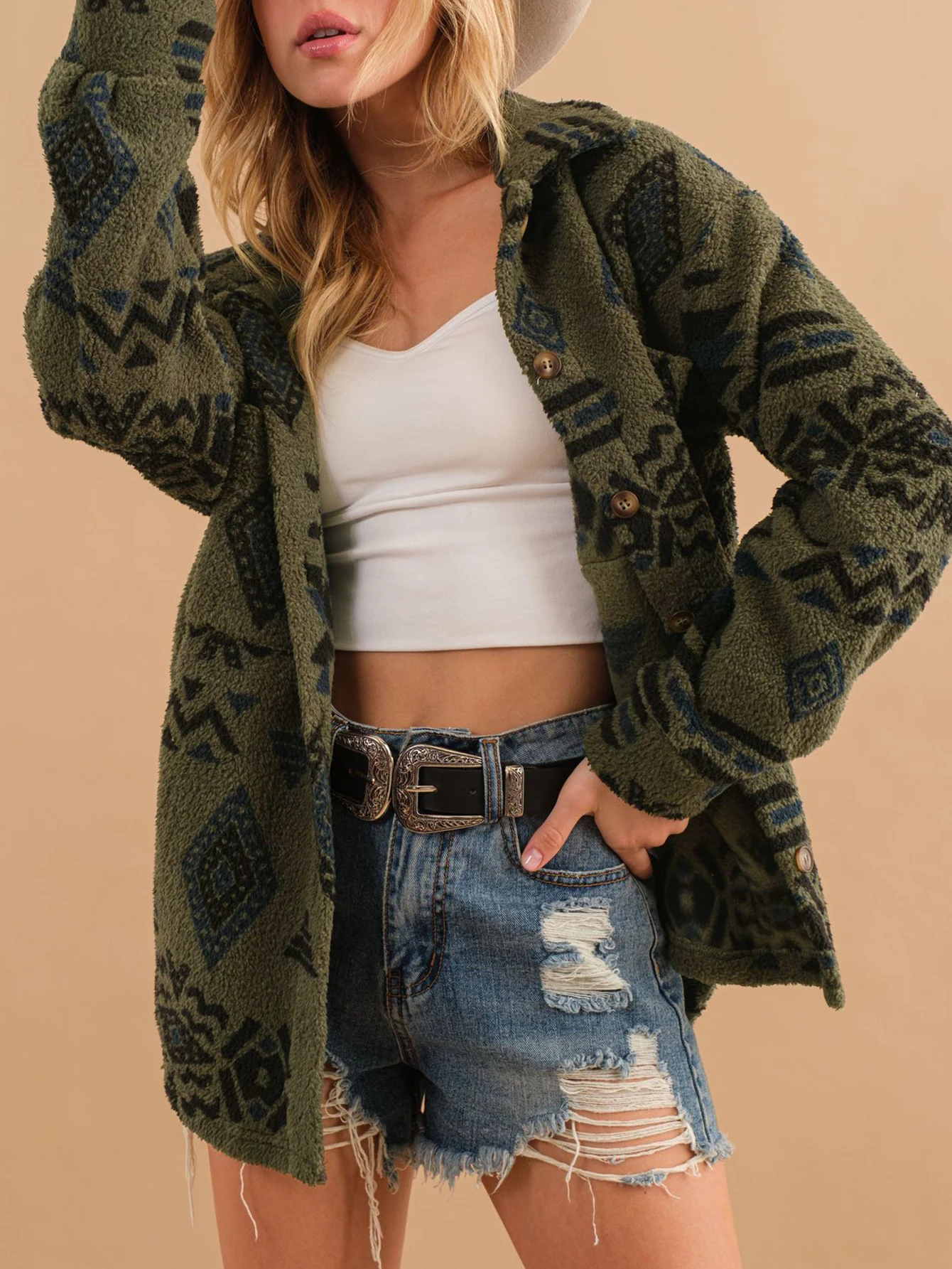 Women's Printed Hooded Jacket Long Sleeve Lightweight Outdoor Autumn Fashion Button up Casual Top
Women's Printed Hooded Jacket Long Sleeve Lightweight Outdoor Autumn Fashion Button up Casual Top