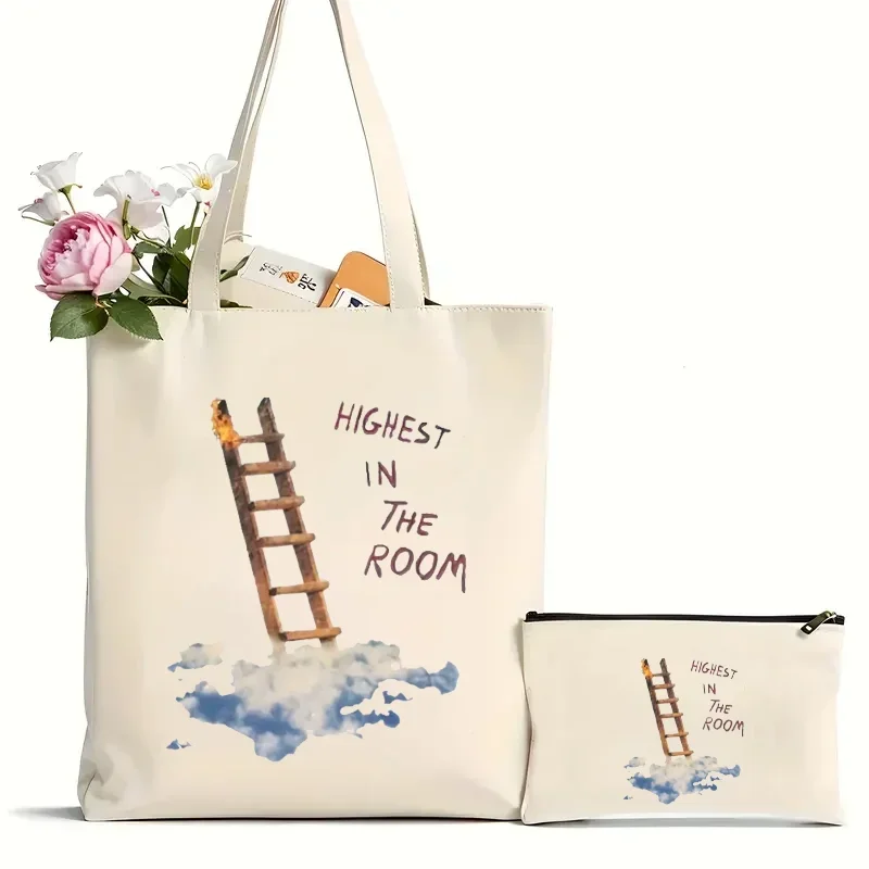 2Pcs Sky Ladder Print Canvas Tote Bag Portable Anime Shoulder Bag Lightweight Shopping Bag Purses and Handbags
2Pcs Sky Ladder Print Canvas Tote Bag Portable Anime Shoulder Bag Lightweight Shopping Bag Purses and Handbags