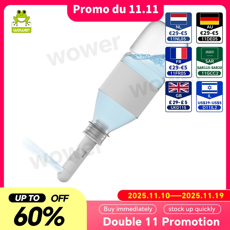 Wower портативное биде для пальцев 2 шт. серого цвета
Wower портативное биде для пальцев 2 шт. серого цвета