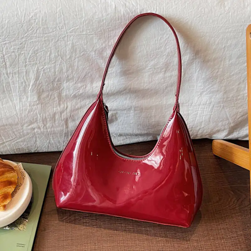 Trendy Designer Solid Shoulder Bags for Women Handbags and Purses 2024 New Fashion Patent Leather Underarm Ladies Tote Bags
Trendy Designer Solid Shoulder Bags for Women Handbags and Purses 2024 New Fashion Patent Leather Underarm Ladies Tote Bags
