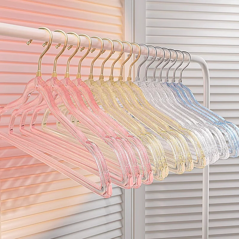 Light luxury transparent hanger acrylic household plastic drying rack non-slip and non-marking hanger dormitory clothes hanging
Light luxury transparent hanger acrylic household plastic drying rack non-slip and non-marking hanger dormitory clothes hanging