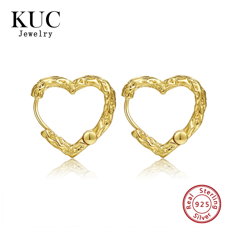 Fine Jewelry Vintage Trendy Ins 925 Sterling Silver Lava Textured Heart Shape Hollow Out Hoop Earrings for Girls
Fine Jewelry Vintage Trendy Ins 925 Sterling Silver Lava Textured Heart Shape Hollow Out Hoop Earrings for Girls