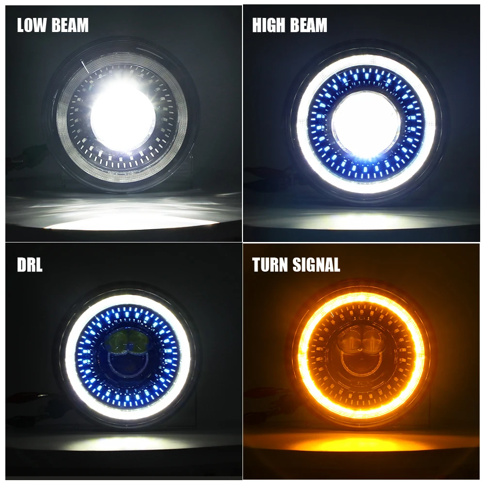 2pcs 7" Headlight For 4x4 Jeep Wrangler TJ JK LJ CJ Land Rover Defender Hummer H4 Led Headlamp with Hi-Low Beam DRL Turn Signal
2pcs 7" Headlight For 4x4 Jeep Wrangler TJ JK LJ CJ Land Rover Defender Hummer H4 Led Headlamp with Hi-Low Beam DRL Turn Signal