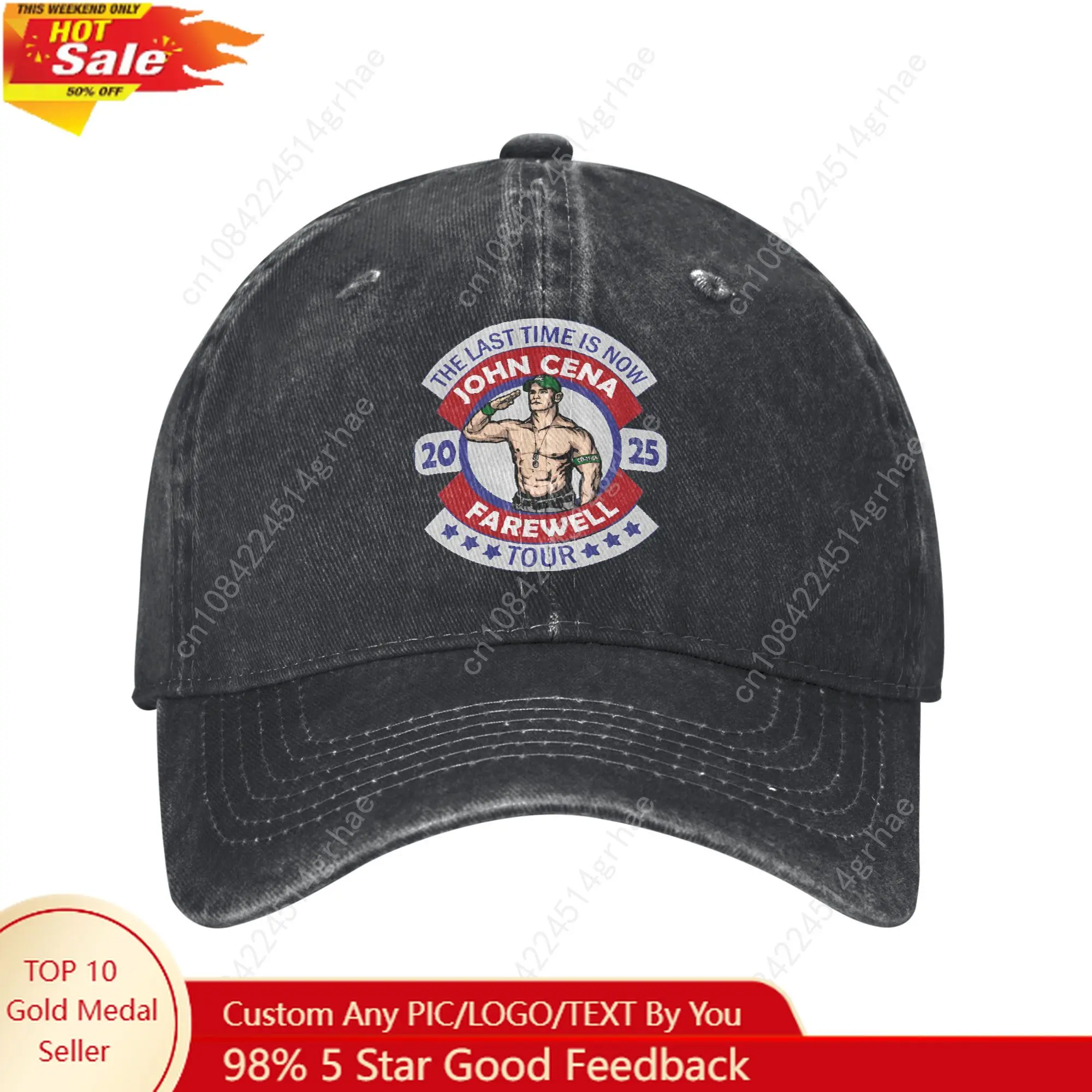 John Cena Men Women Baseball Cap Farewell Tour 2025 Distressed Denim Washed Hats Cap Fashion Summer Adjustable Snapback Hat
John Cena Men Women Baseball Cap Farewell Tour 2025 Distressed Denim Washed Hats Cap Fashion Summer Adjustable Snapback Hat