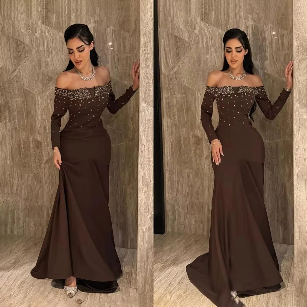 Customized Exquisite Ruched Women Prom Dress Sexy Long Sleeve Charming Mermaid Floor Length Party Dress Beading Evening Gown
Customized Exquisite Ruched Women Prom Dress Sexy Long Sleeve Charming Mermaid Floor Length Party Dress Beading Evening Gown