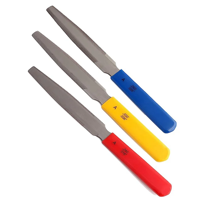 A89E-3 Pieces Conical Guitar Nut File Nut Slot File Set Double Edge Wire File Wooden Guitar Bass Wire Tool
A89E-3 Pieces Conical Guitar Nut File Nut Slot File Set Double Edge Wire File Wooden Guitar Bass Wire Tool