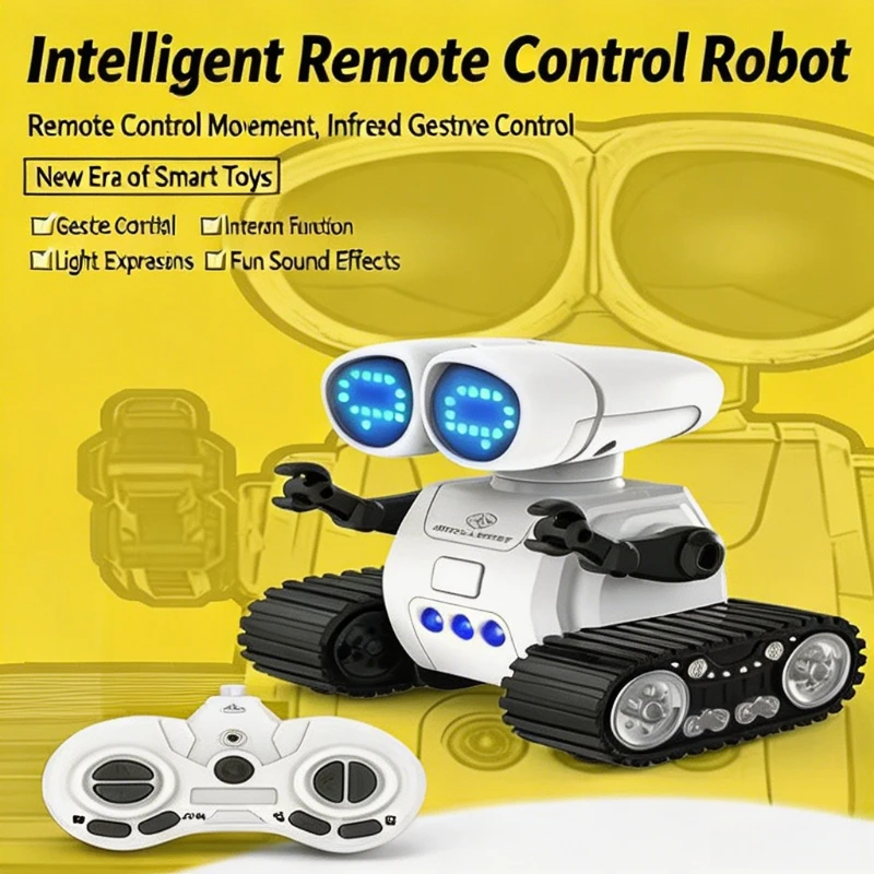 RC Robot Toy Gesture Sensing AI Interactive Robot Programmable Electric Robot with Walkie Talkie Companion Toy for Boys
RC Robot Toy Gesture Sensing AI Interactive Robot Programmable Electric Robot with Walkie Talkie Companion Toy for Boys