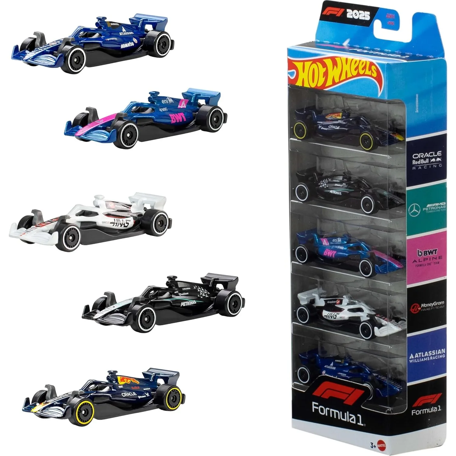 5 Pack Original Mattel Hot Wheels 1/64 Formula 1 Diecast F1 Race Cars Models 1:64 Scale Mini Hotwheels Miniatures JLN11
5 Pack Original Mattel Hot Wheels 1/64 Formula 1 Diecast F1 Race Cars Models 1:64 Scale Mini Hotwheels Miniatures JLN11